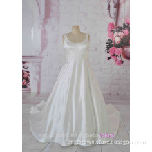 2016 guangzhou alibaba high class satin A-line wedding gowns wholesale price